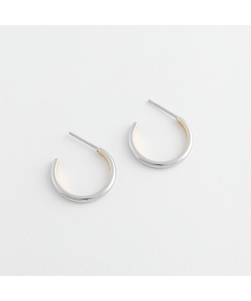 JewCas（ジュアキャス）の「【金属アレルギー対応ノットアレプラス】mix color hoopステンレスピアス[NOP0098]（ピアス（両耳用）・レディース・シルバー×ゴールド・FREE）」の2枚目の写真