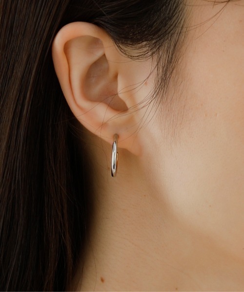 JewCas（ジュアキャス）の「【金属アレルギー対応ノットアレプラス】mix color hoopステンレスピアス[NOP0098]（ピアス（両耳用）・レディース・シルバー×ゴールド・FREE）」の6枚目の写真