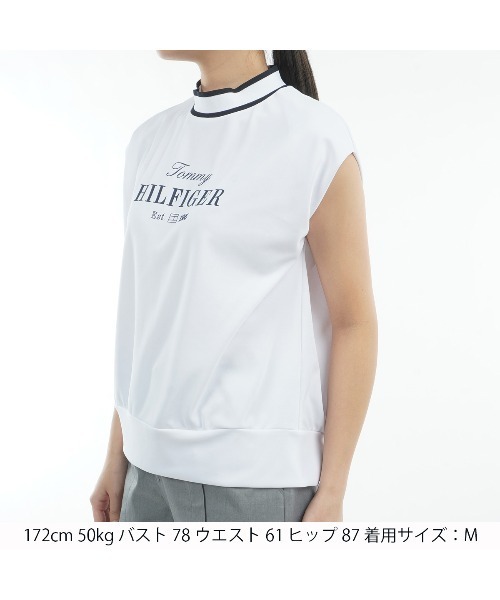 TOMMY HILFIGER GOLF（トミー ヒルフィガー ゴルフ）の「ﾌﾚﾝﾁｽﾘｰﾌﾞ ｺｸｰﾝﾓｯｸﾈｯｸｼｬﾂ（その他トップス・レディース・ホワイト/ネイビー/マルチ・L/LL/M/S）」の4枚目の写真