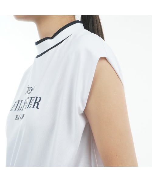TOMMY HILFIGER GOLF（トミー ヒルフィガー ゴルフ）の「ﾌﾚﾝﾁｽﾘｰﾌﾞ ｺｸｰﾝﾓｯｸﾈｯｸｼｬﾂ（その他トップス・レディース・ホワイト/ネイビー/マルチ・L/LL/M/S）」の12枚目の写真