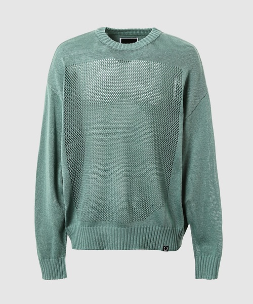 PHINGERIN(フィンガリン)の「WINDOW WEB SWEATER(ニット/セーター・メンズ・ミント/ブラック/アイボリー/ピンク・L)」の1枚目の写真