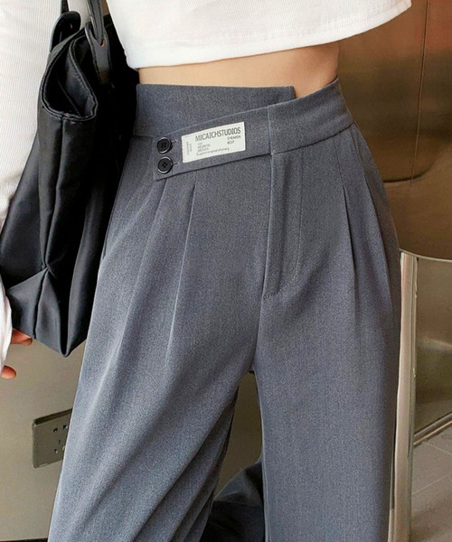 Teem Store(チームストア)の「ウエストデザイン スタイルアップ タックスリムスラックス(スラックス・レディース・ベージュ/ブラック・S/L/M)」の13枚目の写真