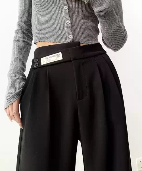 Teem Store(チームストア)の「ウエストデザイン スタイルアップ タックスリムスラックス(スラックス・レディース・ベージュ/ブラック・S/L/M)」の10枚目の写真