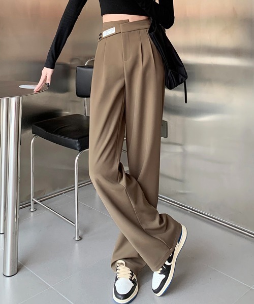 Teem Store(チームストア)の「ウエストデザイン スタイルアップ タックスリムスラックス(スラックス・レディース・ベージュ/ブラック・S/L/M)」の18枚目の写真