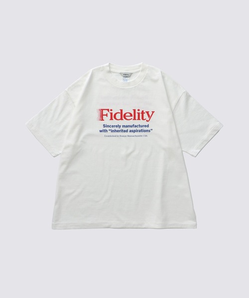 FIDELITY（フィデリティ）の「SCHEMES LOGO TUBE TEE / 企業ロゴプリントTシャツ（Tシャツ/カットソー・メンズ・その他1/ネイビー/ホワイト・LARGE/MEDIUM）」の3枚目の写真