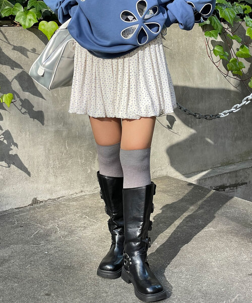 HELLO.SANFRANCISCO(ハローサンフランシスコ)の「【HELLO.SANFRANCISCO/ハローサンフランシスコ】小花柄バルーンスカート(スカート・レディース・オフホワイト/ネイビー・ONE SIZE)」の8枚目の写真