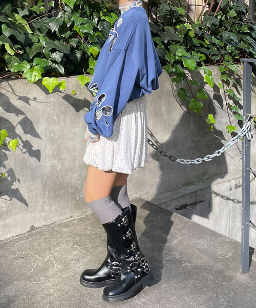HELLO.SANFRANCISCO(ハローサンフランシスコ)の「【HELLO.SANFRANCISCO/ハローサンフランシスコ】小花柄バルーンスカート(スカート・レディース・オフホワイト/ネイビー・ONE SIZE)」の10枚目の写真