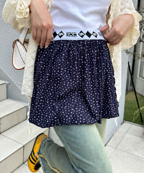 HELLO.SANFRANCISCO(ハローサンフランシスコ)の「【HELLO.SANFRANCISCO/ハローサンフランシスコ】小花柄バルーンスカート(スカート・レディース・オフホワイト/ネイビー・ONE SIZE)」の14枚目の写真
