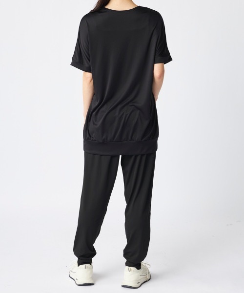 FILA(フィラ)の「【FILA/フィラ】上下2点セット 水陸両用 半袖シャツ&サルエルパンツ フィットネスウェア(Tシャツ/カットソー・レディース・ブラック/ダークパープル/グレー/ミント/ホワイト・XX-LARGE/XXX-LARGE/XXXX-LARGE/LARGE/X-LARGE/MEDIUM/SMALL)」の20枚目の写真