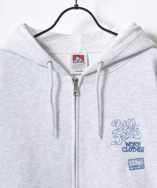 BEN DAVIS(ベンデイビス)の「BEN DAVIS/ベンデイビス ROUGH IDEAS ZIP HOODIE/オーバーサイズ 裏毛 ストリート バックプリント ロゴ ワンポイント刺繍 スウェット ジップアップパーカー フーディー/レディース メンズ(パーカー・メンズ・アッシュグレー/ダークブラウン/ブラック・XL/M/L)」の22枚目の写真