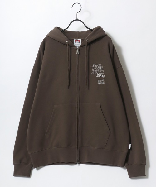 BEN DAVIS(ベンデイビス)の「BEN DAVIS/ベンデイビス ROUGH IDEAS ZIP HOODIE/オーバーサイズ 裏毛 ストリート バックプリント ロゴ ワンポイント刺繍 スウェット ジップアップパーカー フーディー/レディース メンズ(パーカー・メンズ・アッシュグレー/ダークブラウン/ブラック・XL/M/L)」の14枚目の写真