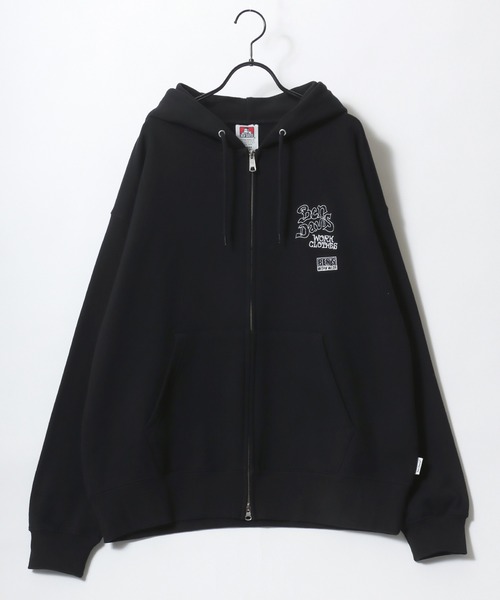 BEN DAVIS(ベンデイビス)の「BEN DAVIS/ベンデイビス ROUGH IDEAS ZIP HOODIE/オーバーサイズ 裏毛 ストリート バックプリント ロゴ ワンポイント刺繍 スウェット ジップアップパーカー フーディー/レディース メンズ(パーカー・メンズ・アッシュグレー/ダークブラウン/ブラック・XL/M/L)」の10枚目の写真