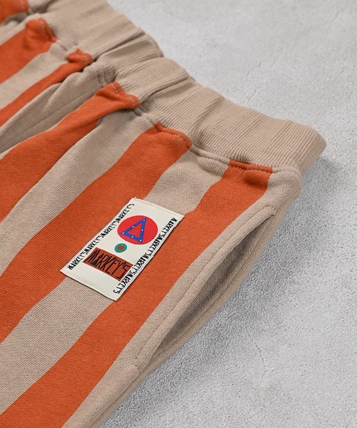 MARKEY'S（マーキーズ）の「ミニ裏毛ストライプロングパンツ（スウェットパンツ・キッズ・オレンジ/ブルー/グリーン/ブラック・110/100/90/140/95/130/80/120/150）」の11枚目の写真