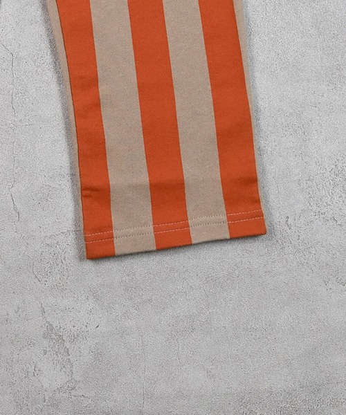 MARKEY'S（マーキーズ）の「ミニ裏毛ストライプロングパンツ（スウェットパンツ・キッズ・オレンジ/ブルー/グリーン/ブラック・110/100/90/140/95/130/80/120/150）」の13枚目の写真