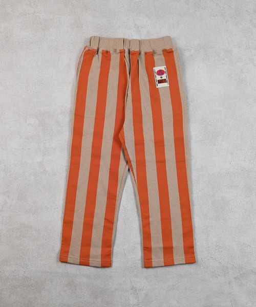 MARKEY'S（マーキーズ）の「ミニ裏毛ストライプロングパンツ（スウェットパンツ・キッズ・オレンジ/ブルー/グリーン/ブラック・110/100/90/140/95/130/80/120/150）」の8枚目の写真