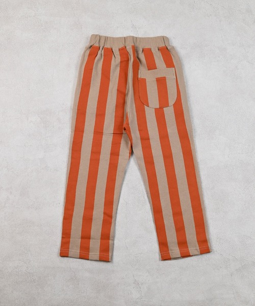 MARKEY'S（マーキーズ）の「ミニ裏毛ストライプロングパンツ（スウェットパンツ・キッズ・オレンジ/ブルー/グリーン/ブラック・110/100/90/140/95/130/80/120/150）」の9枚目の写真