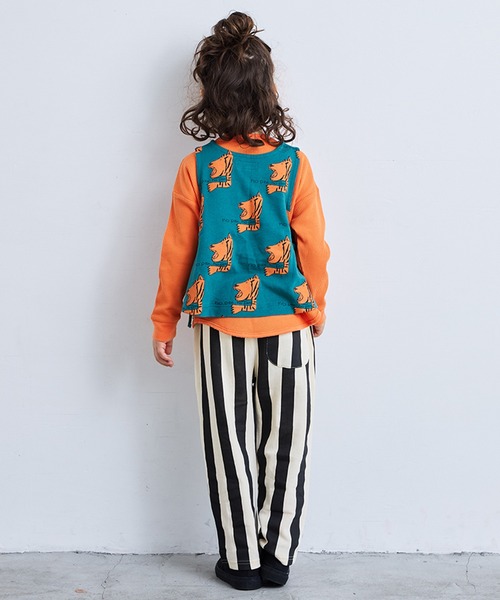 MARKEY'S（マーキーズ）の「ミニ裏毛ストライプロングパンツ（スウェットパンツ・キッズ・オレンジ/ブルー/グリーン/ブラック・110/100/90/140/95/130/80/120/150）」の7枚目の写真