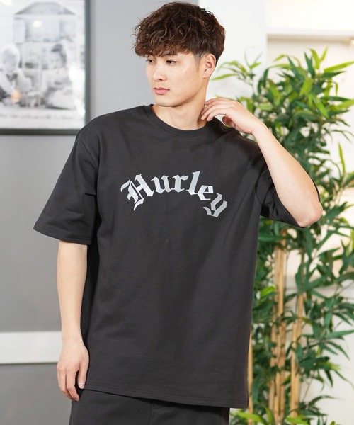 Hurley （ハーレー）の「Hurley/ハーレー TERRY OE LOGO OVSD SS TEE MCSS251068（Tシャツ/カットソー・メンズ・ダークグリーン/チャコールグレー・M/L）」の3枚目の写真