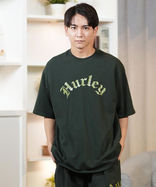 Hurley （ハーレー）の「Hurley/ハーレー TERRY OE LOGO OVSD SS TEE MCSS251068（Tシャツ/カットソー・メンズ・ダークグリーン/チャコールグレー・M/L）」の10枚目の写真