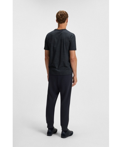 BOSS(ボス)の「ピマコットン Tシャツ チェックプリント(Tシャツ/カットソー・メンズ・ダークブルー・L/M/XXL/S/XL)」の4枚目の写真