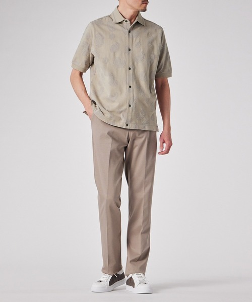 Paul Smith(ポールスミス)の「ペイズリージャカード オープンフロント ポロシャツ / 153503 837YN(ポロシャツ・メンズ・ダークブルー/ベージュ・MEDIUM/LARGE/X-LARGE)」の3枚目の写真