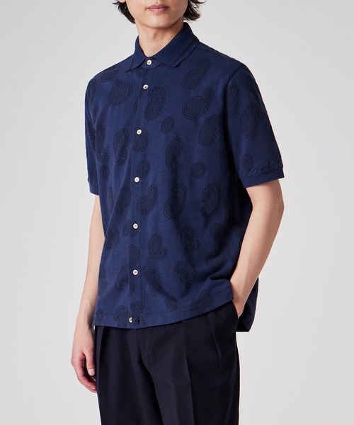 Paul Smith(ポールスミス)の「ペイズリージャカード オープンフロント ポロシャツ / 153503 837YN(ポロシャツ・メンズ・ダークブルー/ベージュ・MEDIUM/LARGE/X-LARGE)」の17枚目の写真