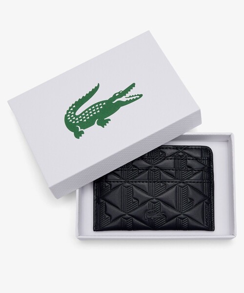 ■LACOSTE■マヘキ エンボスレザーカードホルダー セール】マヘキ エンボスレザーカードホルダー（カードケース