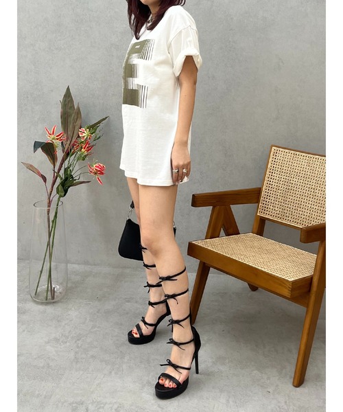 EVRIS（エヴリス）の「リボンストラップロングヒールサンダル（サンダル・レディース・ブラウン/ブラック・LARGE/MEDIUM/SMALL）」の14枚目の写真