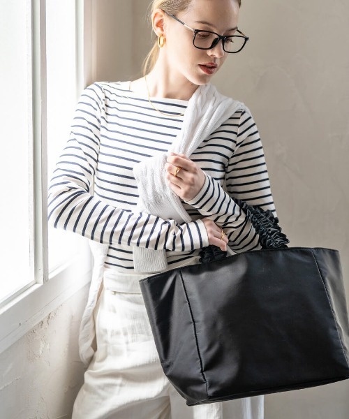 HAYNI（ヘイニ）の「Lifuka Nylon L リフカナイロン Lサイズ【第2世代・改良版】（トートバッグ・レディース・ブラック・FREE）」の4枚目の写真