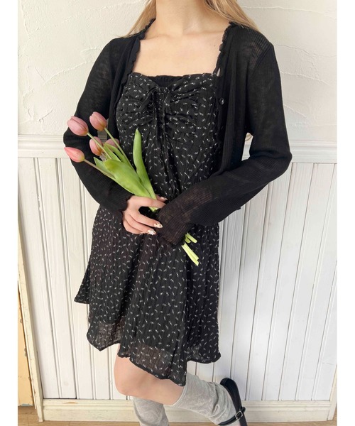 PHILLY（フィリー）の「【PHILLY】シアーカーディガン（カーディガン/ボレロ・レディース・ピンク/ホワイト/ブラック・FREE）」の14枚目の写真