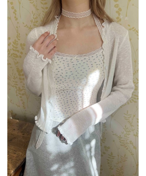 PHILLY（フィリー）の「【PHILLY】シアーカーディガン（カーディガン/ボレロ・レディース・ピンク/ホワイト/ブラック・FREE）」の12枚目の写真