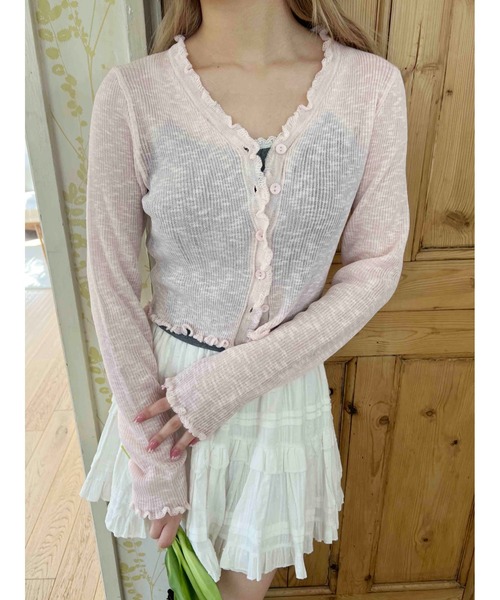 PHILLY（フィリー）の「【PHILLY】シアーカーディガン（カーディガン/ボレロ・レディース・ピンク/ホワイト/ブラック・FREE）」の22枚目の写真