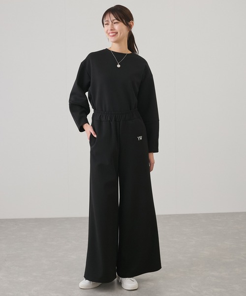 Jayro(ジャイロ)の「ポイントロゴ刺繍ワイドパンツ(その他パンツ・レディース・ブラック/ベージュ/ホワイト系その他・M)」の15枚目の写真