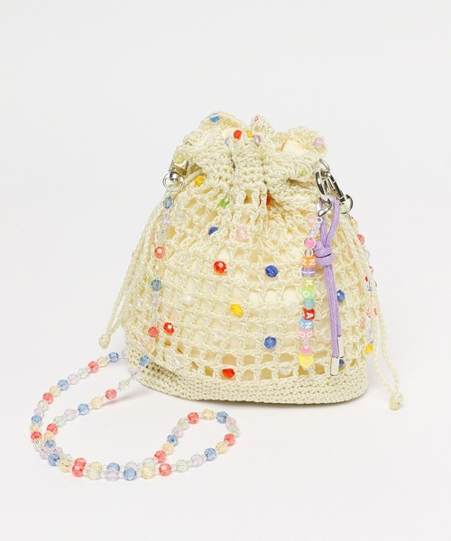 niko and...（ニコアンド）の「オリジナルビーズ編み巾着ショルダーバッグ（ショルダーバッグ・レディース・ブラック/その他1・0）」の13枚目の写真