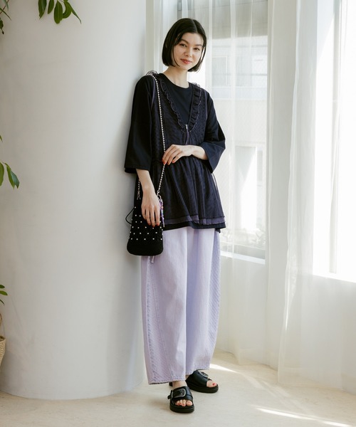 niko and...（ニコアンド）の「オリジナルビーズ編み巾着ショルダーバッグ（ショルダーバッグ・レディース・ブラック/その他1・0）」の5枚目の写真