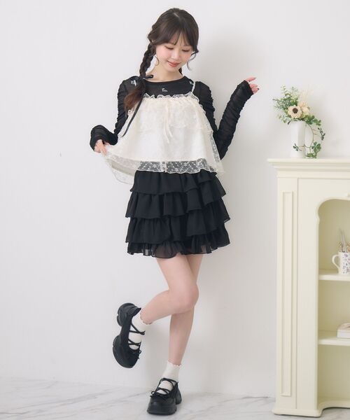 ems excite（エムズエキサイト）の「キラキラインナー＆ビスチェSET（シャツ/ブラウス・レディース・グリーン/ブラック/ナチュラル・FREE）」の6枚目の写真