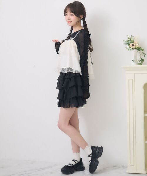 ems excite（エムズエキサイト）の「キラキラインナー＆ビスチェSET（シャツ/ブラウス・レディース・グリーン/ブラック/ナチュラル・FREE）」の8枚目の写真