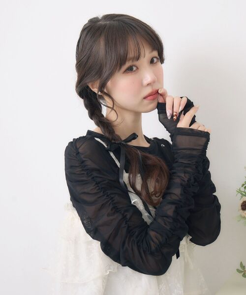 ems excite（エムズエキサイト）の「キラキラインナー＆ビスチェSET（シャツ/ブラウス・レディース・グリーン/ブラック/ナチュラル・FREE）」の14枚目の写真