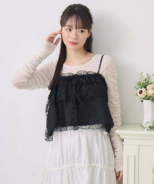 ems excite（エムズエキサイト）の「キラキラインナー＆ビスチェSET（シャツ/ブラウス・レディース・グリーン/ブラック/ナチュラル・FREE）」の19枚目の写真