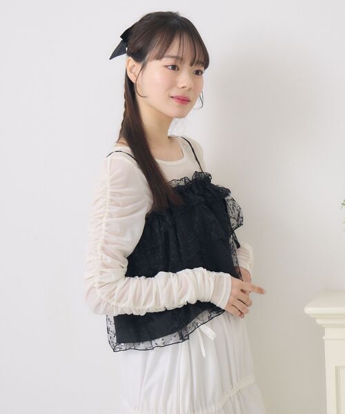 ems excite（エムズエキサイト）の「キラキラインナー＆ビスチェSET（シャツ/ブラウス・レディース・グリーン/ブラック/ナチュラル・FREE）」の20枚目の写真