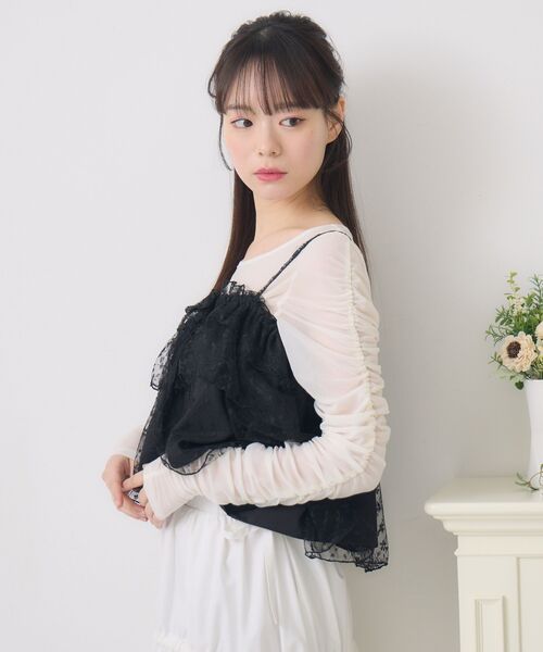 ems excite（エムズエキサイト）の「キラキラインナー＆ビスチェSET（シャツ/ブラウス・レディース・グリーン/ブラック/ナチュラル・FREE）」の21枚目の写真