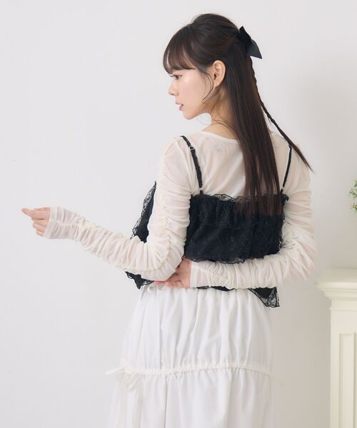 ems excite（エムズエキサイト）の「キラキラインナー＆ビスチェSET（シャツ/ブラウス・レディース・グリーン/ブラック/ナチュラル・FREE）」の22枚目の写真