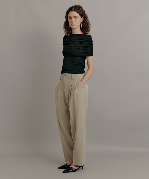 kiehtova(キエトヴァ)の「【kiehtova】SHEER COVER TOPS/シアーカバートップス KTWR22 ※(Tシャツ/カットソー・レディース・ホワイト/ブラック・FREE)」の4枚目の写真