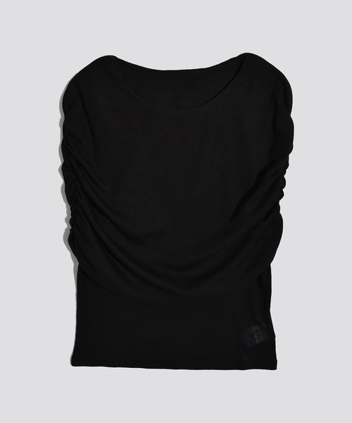 kiehtova(キエトヴァ)の「【kiehtova】SHEER COVER TOPS/シアーカバートップス KTWR22 ※(Tシャツ/カットソー・レディース・ホワイト/ブラック・FREE)」の5枚目の写真