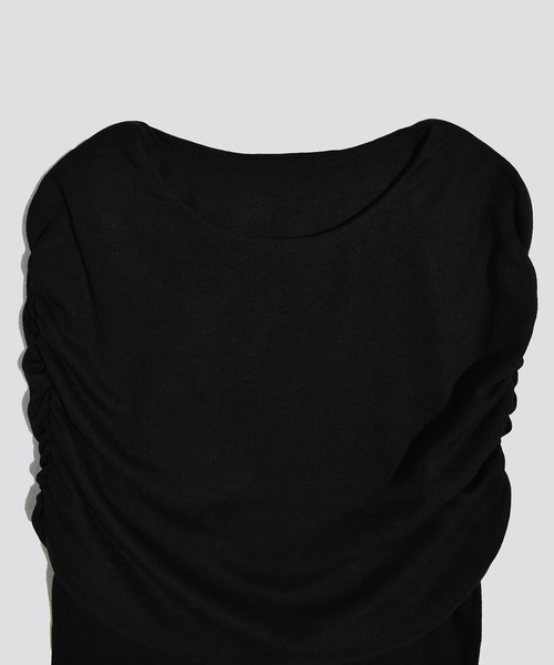 kiehtova(キエトヴァ)の「【kiehtova】SHEER COVER TOPS/シアーカバートップス KTWR22 ※(Tシャツ/カットソー・レディース・ホワイト/ブラック・FREE)」の7枚目の写真