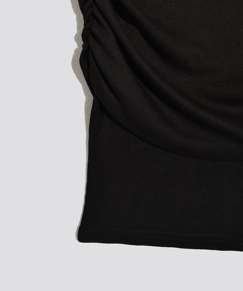 kiehtova(キエトヴァ)の「【kiehtova】SHEER COVER TOPS/シアーカバートップス KTWR22 ※(Tシャツ/カットソー・レディース・ホワイト/ブラック・FREE)」の8枚目の写真