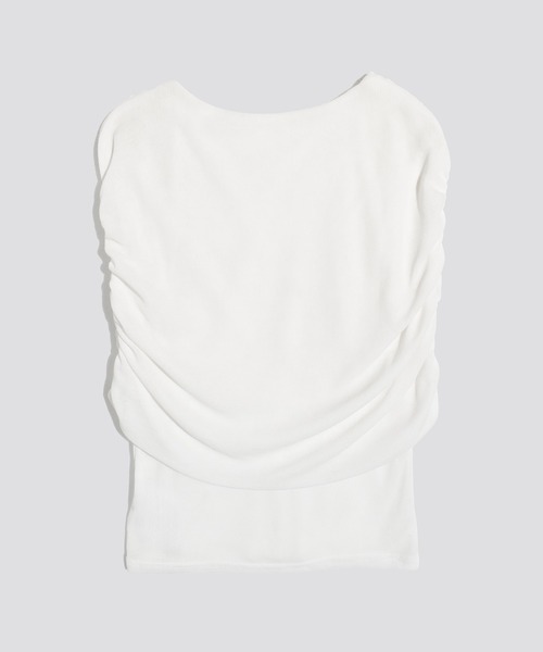 kiehtova(キエトヴァ)の「【kiehtova】SHEER COVER TOPS/シアーカバートップス KTWR22 ※(Tシャツ/カットソー・レディース・ホワイト/ブラック・FREE)」の10枚目の写真