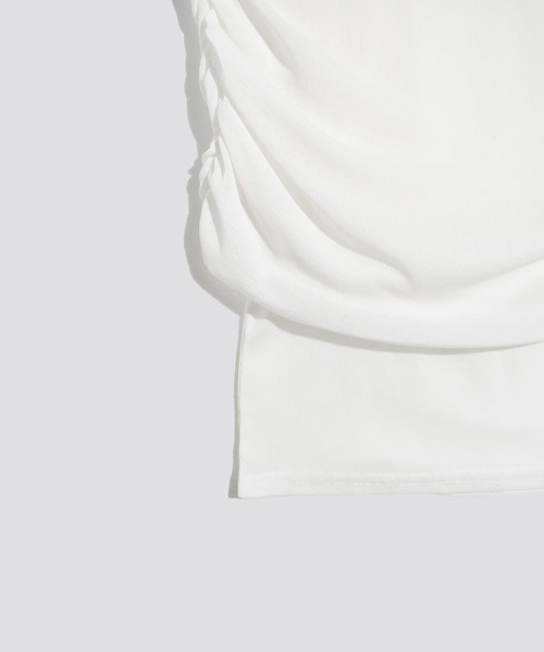 kiehtova(キエトヴァ)の「【kiehtova】SHEER COVER TOPS/シアーカバートップス KTWR22 ※(Tシャツ/カットソー・レディース・ホワイト/ブラック・FREE)」の12枚目の写真