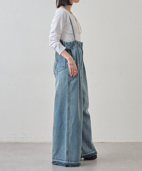 Omekashi（オメカシ）の「サスツキ2WAYデニム（デニムパンツ・レディース・ブルー・36/38）」の3枚目の写真
