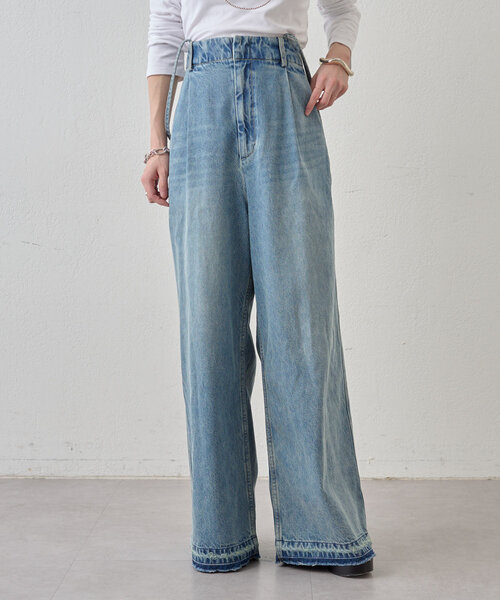 Omekashi（オメカシ）の「サスツキ2WAYデニム（デニムパンツ・レディース・ブルー・36/38）」の6枚目の写真